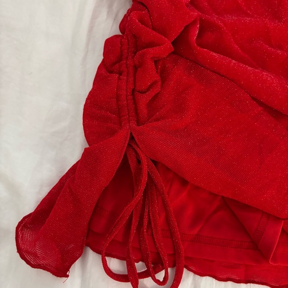 Red Glittery Mini Dress - Picture 4 of 4